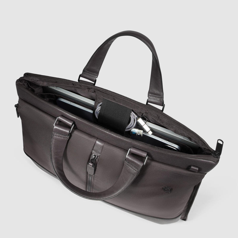 Slim laptop bag 15,6" in recycled fabric