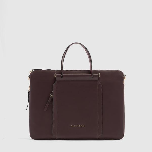 Women's Expandable Leather Laptop Bag 15.6" - 1