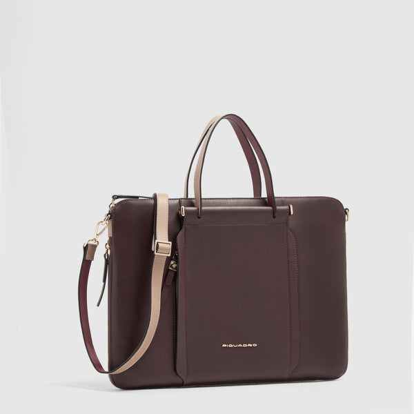 Women's Expandable Leather Laptop Bag 15.6" - 2