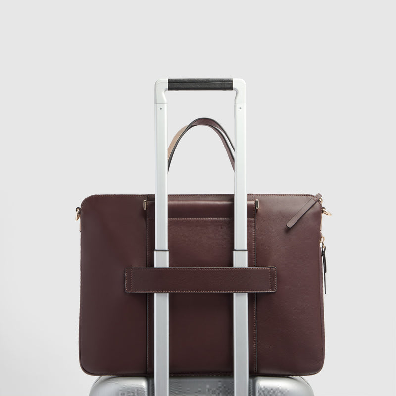 Women's Expandable Leather Laptop Bag 15.6"