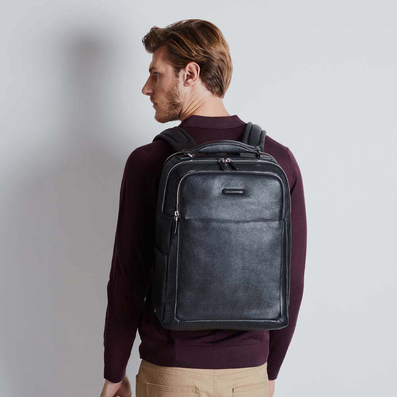 Piquadro leather backpack Clearance