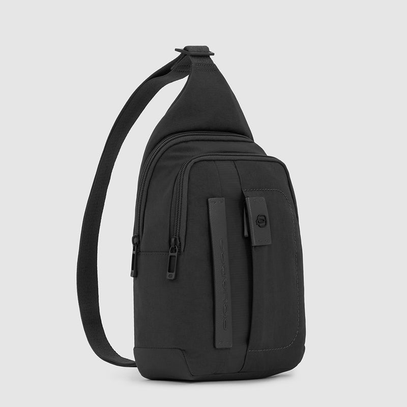 Mono sling bag for iPad®mini in recycled fabric