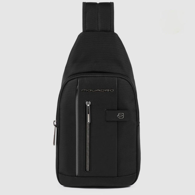 Sling bag in recycled fabric with LED light