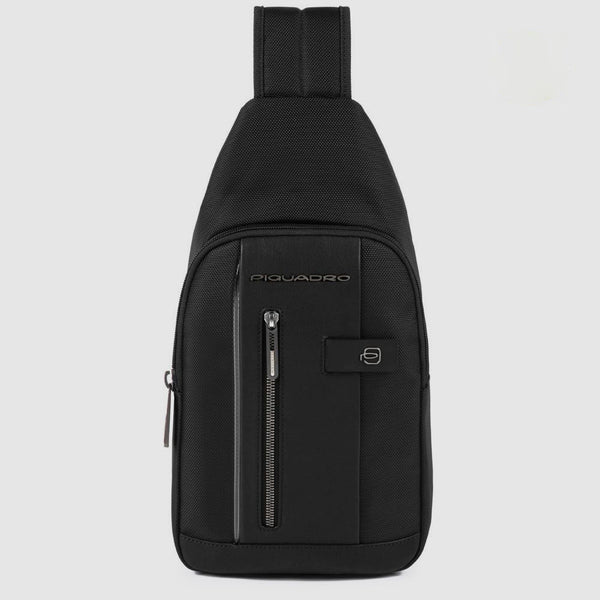 Sling bag in recycled fabric with LED light