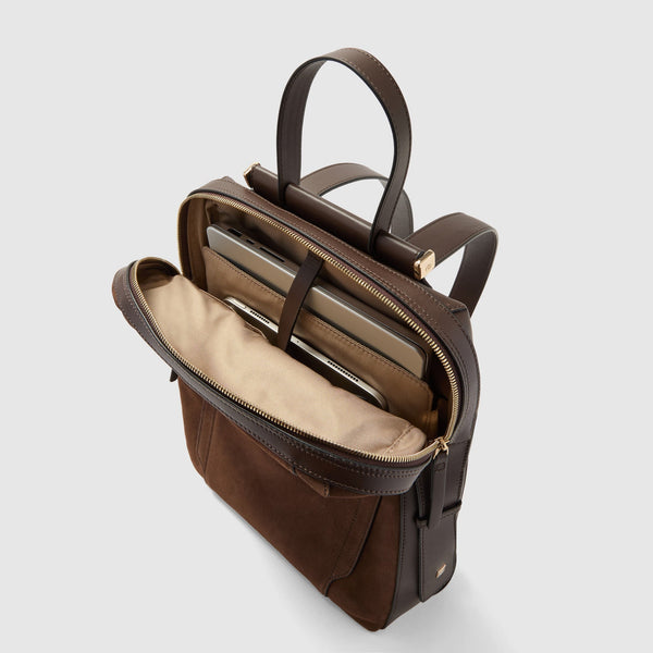 Women's Leather Laptop Backpack 14" with iPad® Compartment - 4