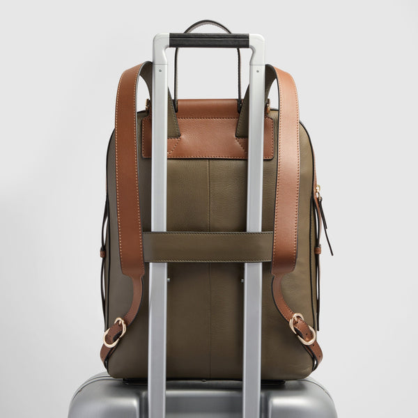 Women's Leather Laptop Backpack 14" with iPad® Compartment - 3