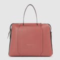 Women's Leather Laptop Bag 14" with Trolley Strap