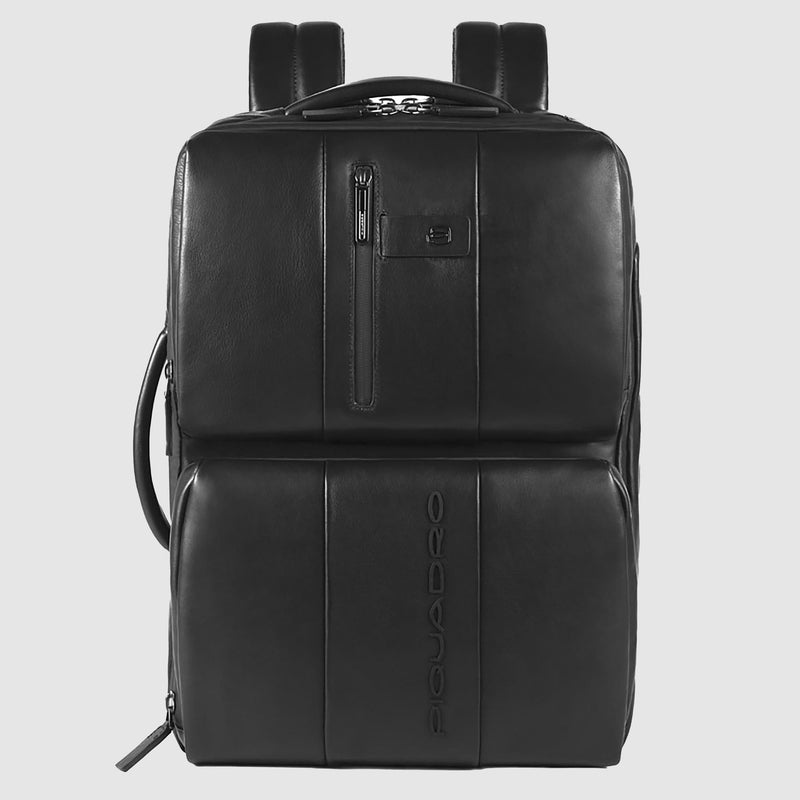 Fast-Check Leather Backpack for 17.3