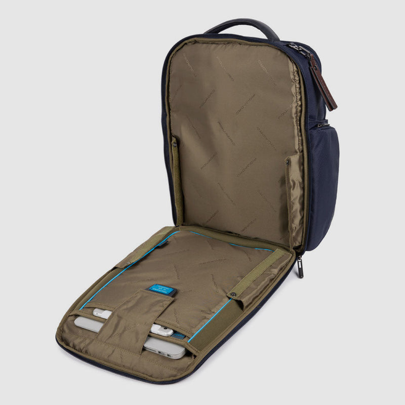 Laptoprucksack aus rezykliertem Stoff mit iPad®-Fa