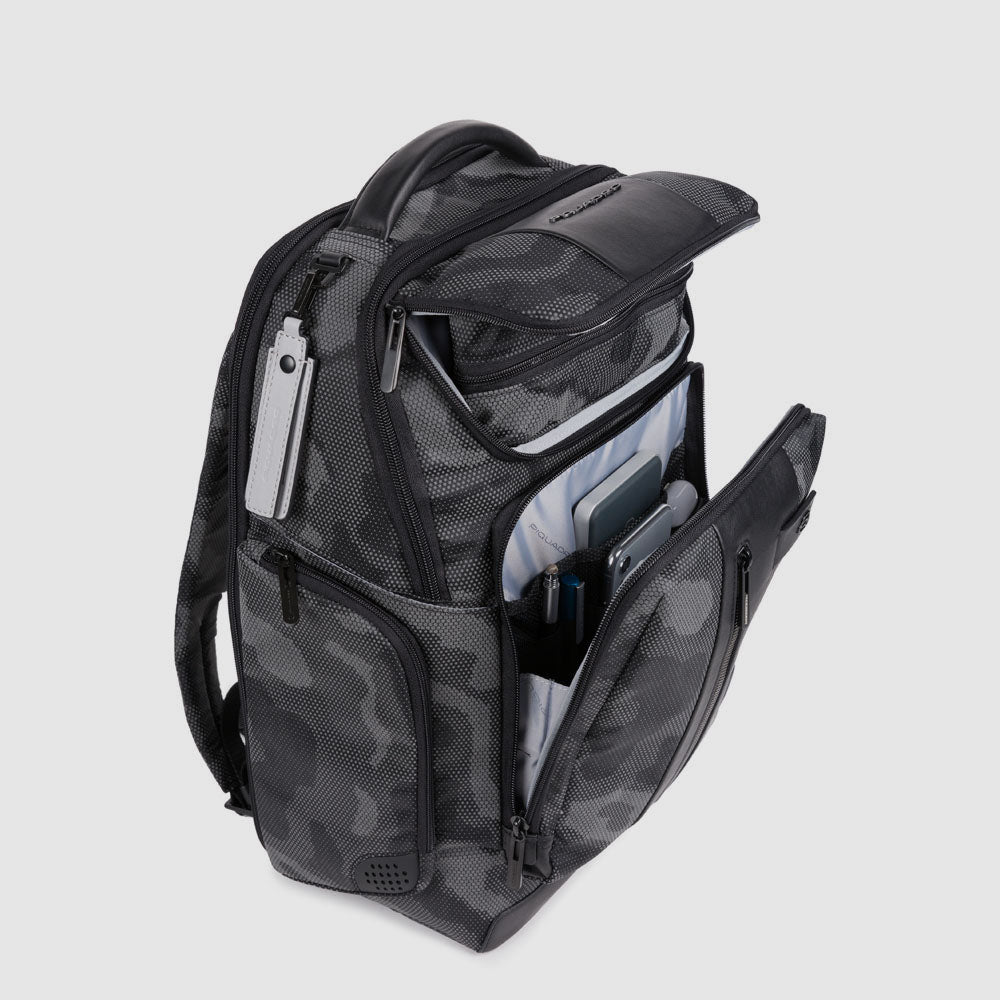 Laptop and iPad backpack in recycled fabric with