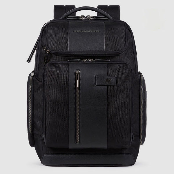 Laptoprucksack aus rezykliertem Stoff mit iPad®-Fa
