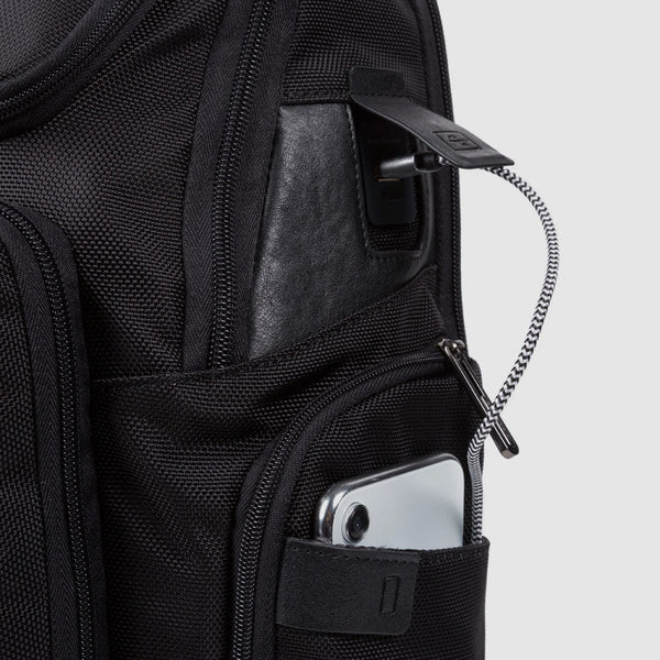 Laptoprucksack aus rezykliertem Stoff mit iPad®-Fa