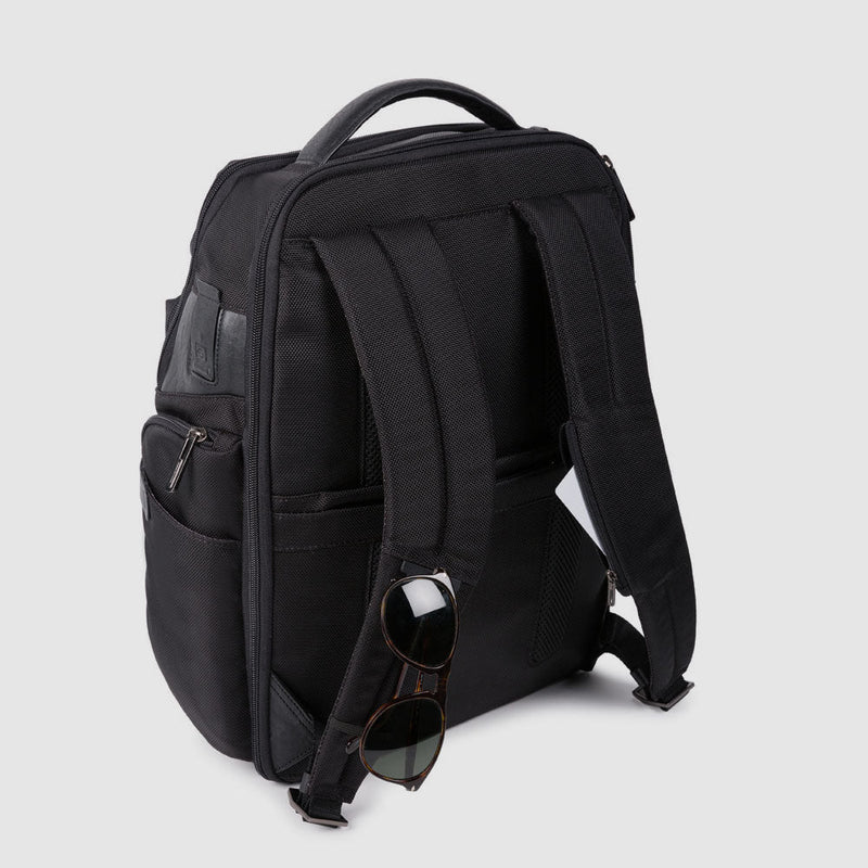 Laptoprucksack aus rezykliertem Stoff mit iPad®-Fa