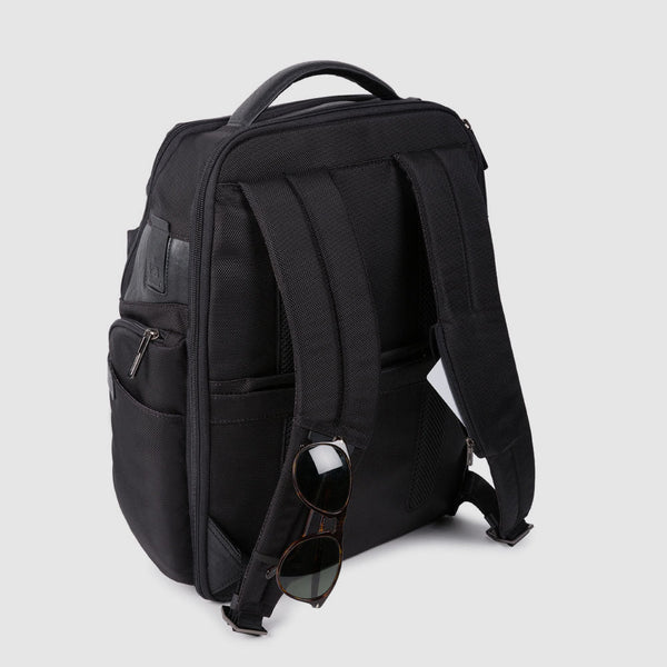 Laptoprucksack aus rezykliertem Stoff mit iPad®-Fa