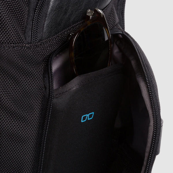 Laptoprucksack aus rezykliertem Stoff mit iPad®-Fa