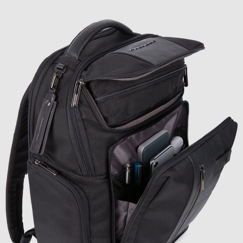 Laptoprucksack aus rezykliertem Stoff mit iPad®-Fa