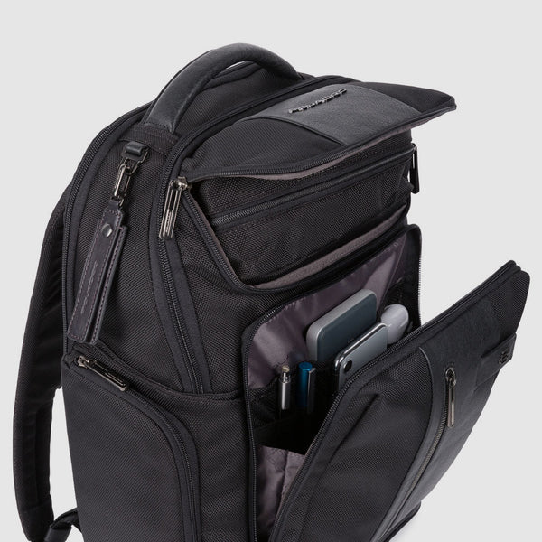 Laptoprucksack aus rezykliertem Stoff mit iPad®-Fa