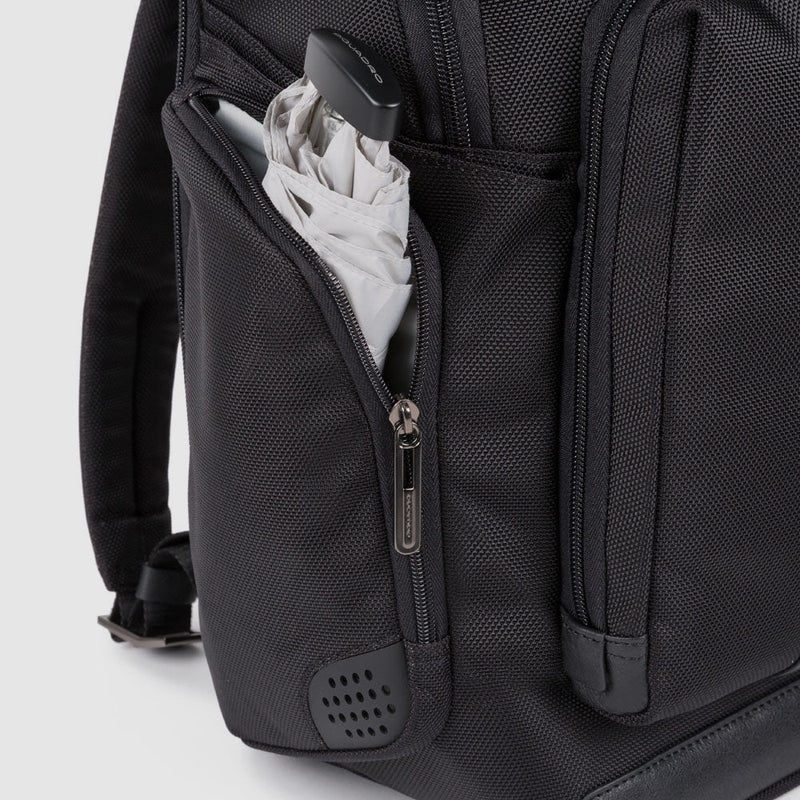 Laptoprucksack aus rezykliertem Stoff mit iPad®-Fa