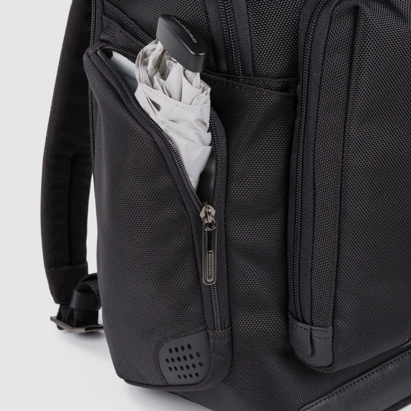Laptoprucksack aus rezykliertem Stoff mit iPad®-Fa