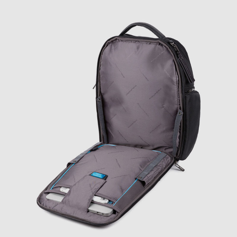 Laptoprucksack aus rezykliertem Stoff mit iPad®-Fa