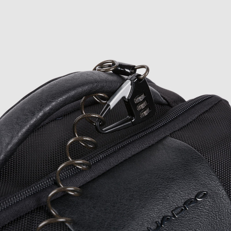Laptoprucksack aus rezykliertem Stoff mit iPad®-Fa