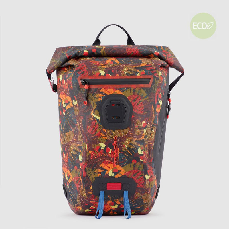 waterproof backpack with latch roll top,