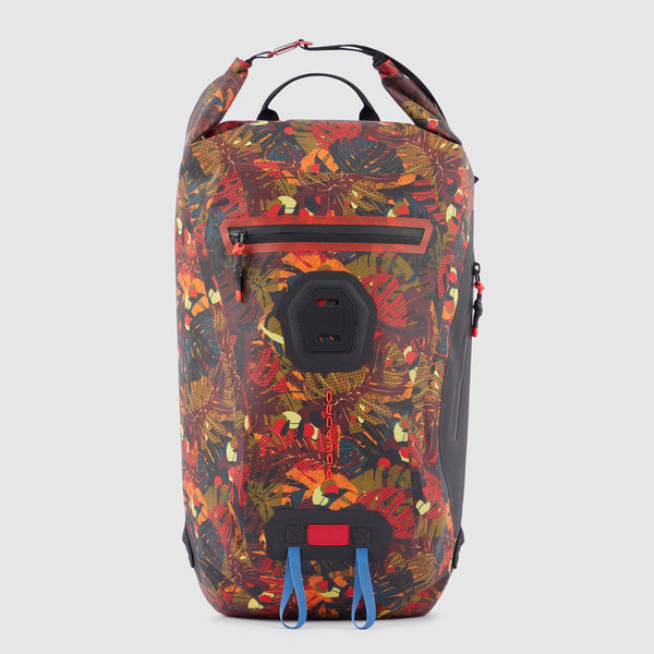 waterproof backpack with latch roll top,