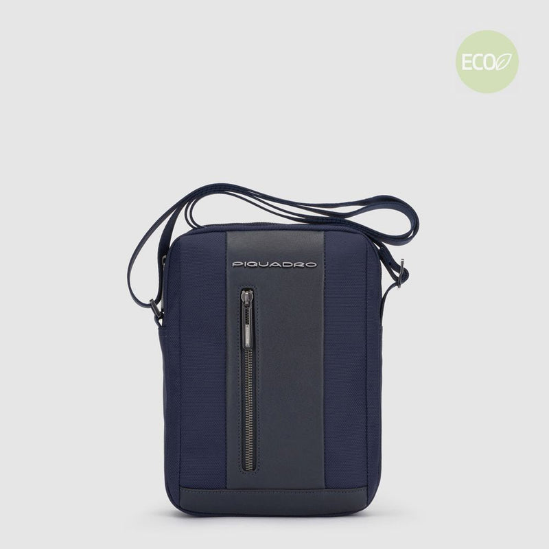 Pocket iPad®mini crossbody bag in recycled fabriic