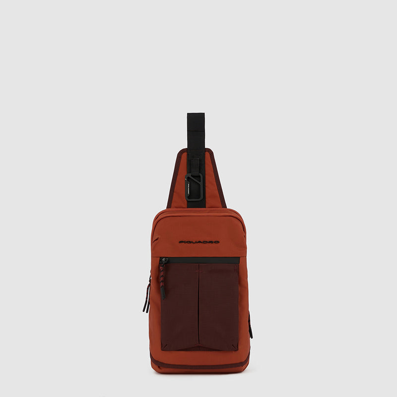 Piquadro Mono sling bag in recycled fabric