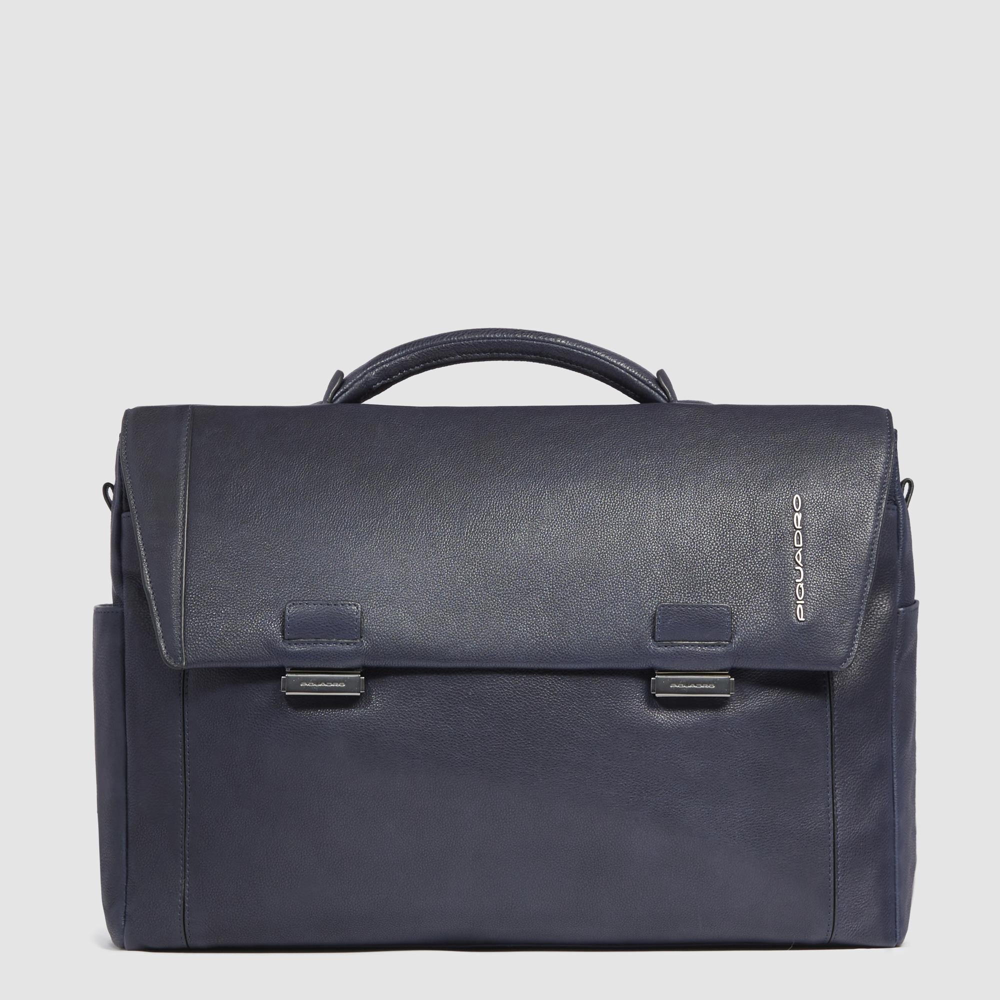 Piquadro Case PIQUADRO BRIEFCASE HANDLES IN LEATHER Unisex Blue