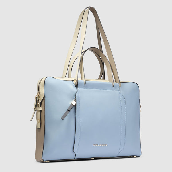Leather women's laptop bag 15,6"