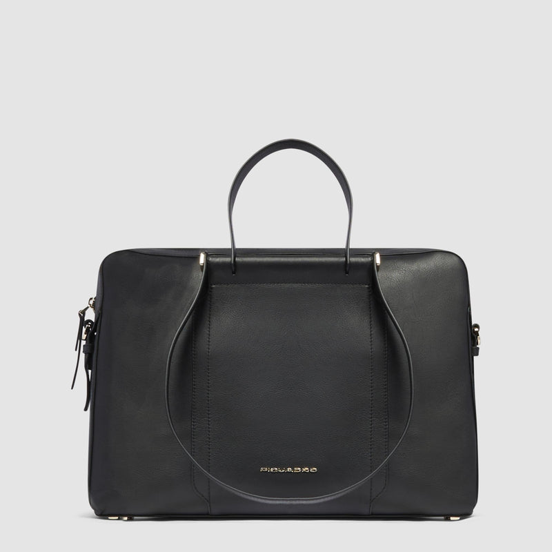 Leather women's laptop bag 15,6"