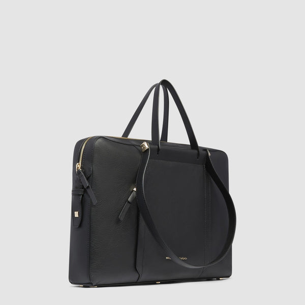 Leather women's laptop bag 15,6"
