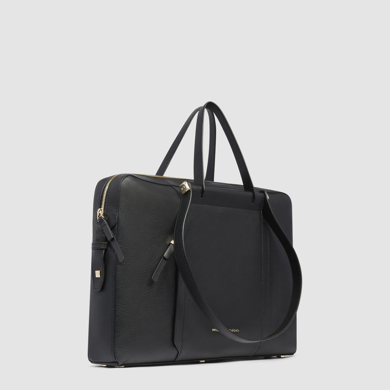 Leather women's laptop bag 15,6"