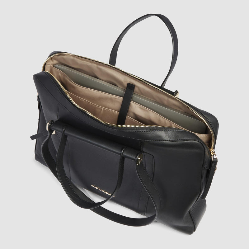 Leather women's laptop bag 15,6"