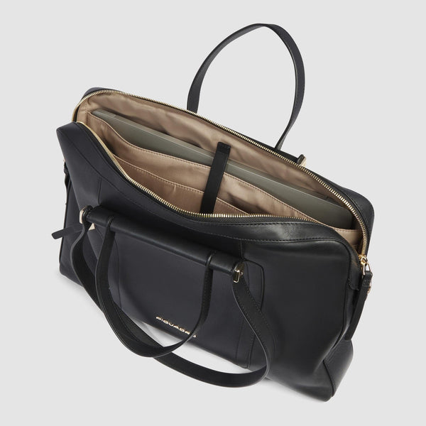 Leather women's laptop bag 15,6"