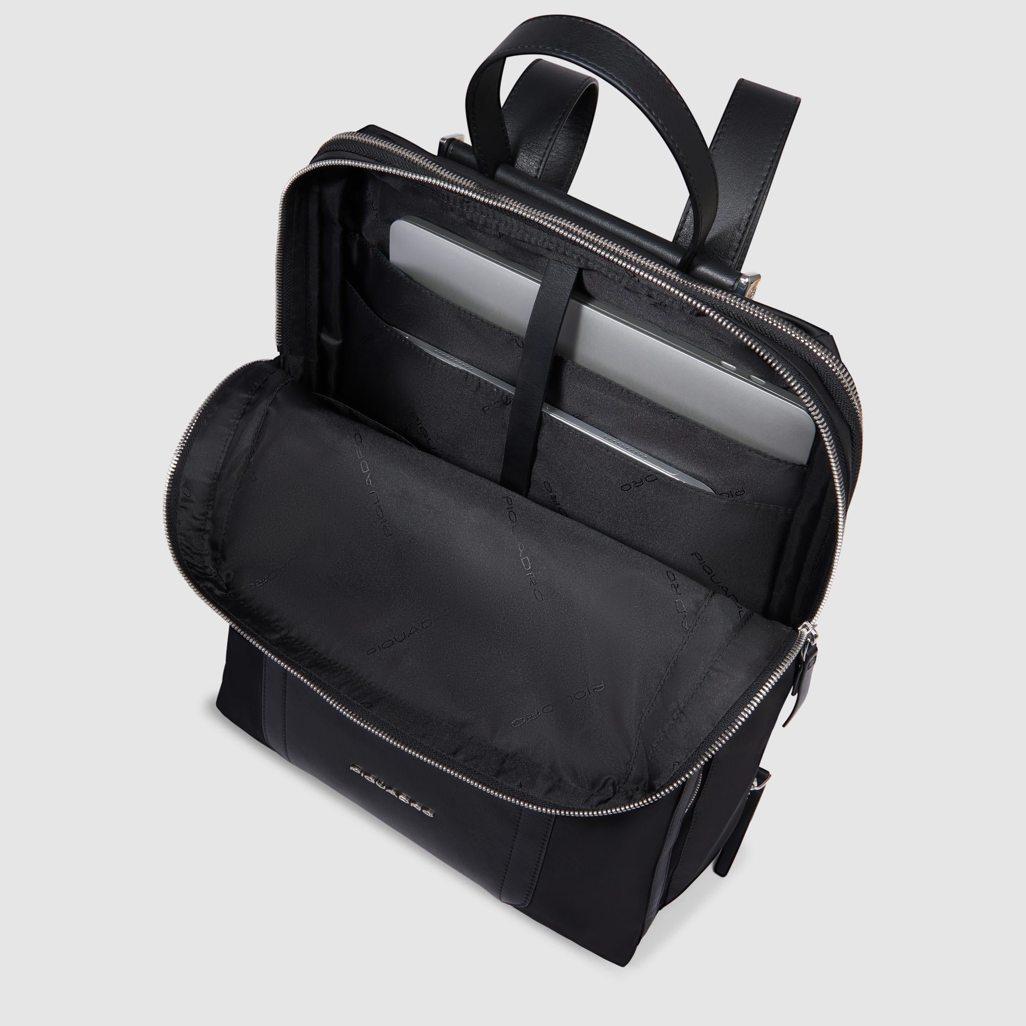 Expandable, women's laptop backpack 15,6" - black Expandable, women's laptop backpack 15,6" - black