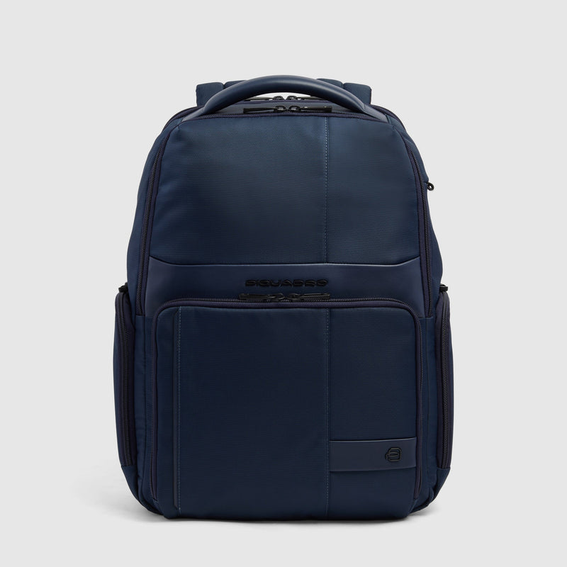 Expandable 15.6" Laptop Backpack in Fabric & Leather - 1
