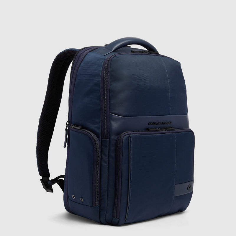 Expandable 15.6" Laptop Backpack in Fabric & Leather - 2