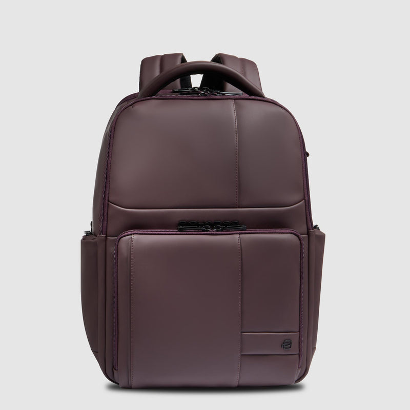 Water resistant backpack with fast-check opening