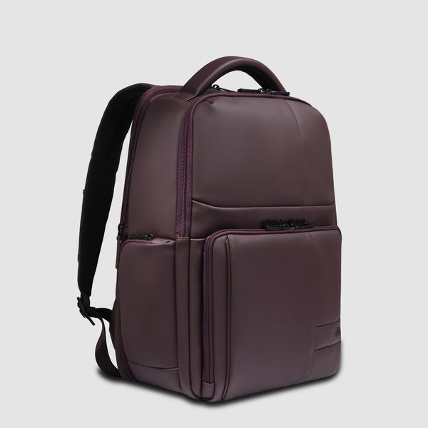 Water resistant backpack with fast-check opening