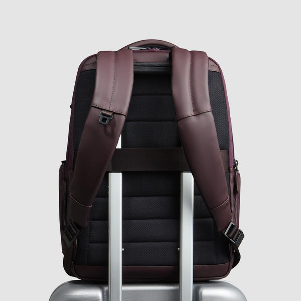 Water resistant backpack with fast-check opening
