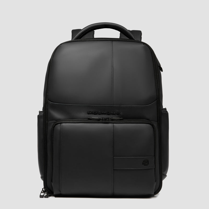 Water resistant backpack with fast-check opening