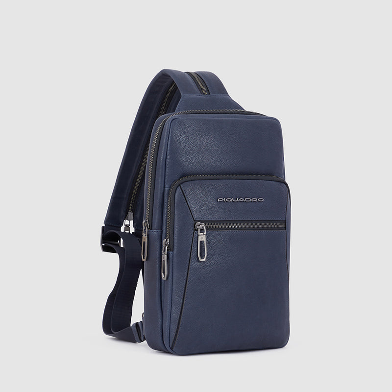 Convertible Italian Leather Backpack Tote Navy