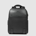 14" Leather Laptop Backpack with Cable Lock