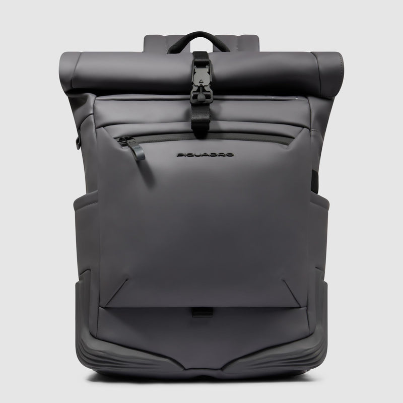 Water resistant roll top backpack for laptop 15,6