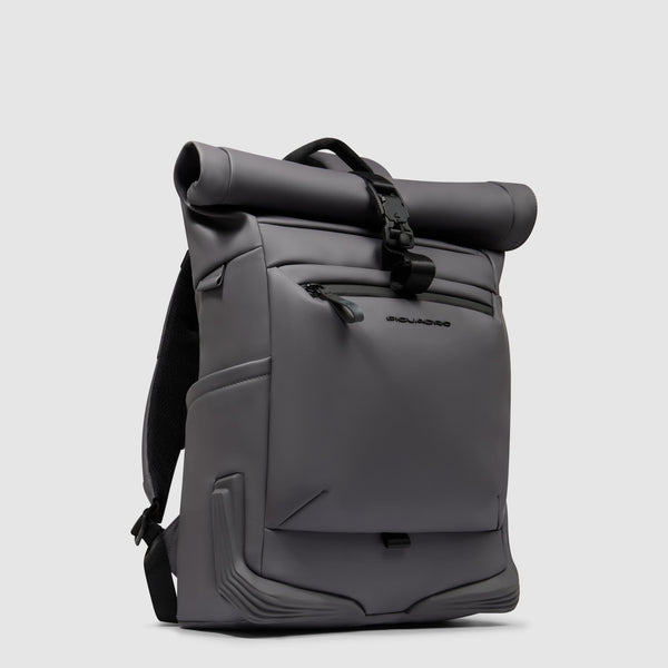 Water resistant roll top backpack for laptop 15,6