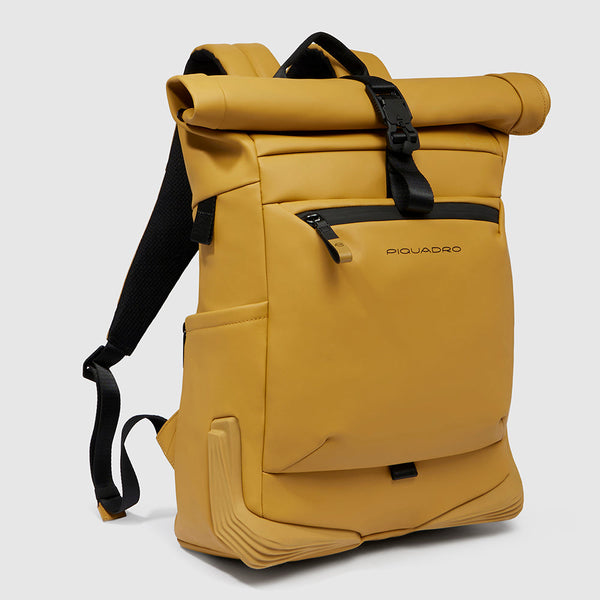 Water resistant roll top backpack for laptop 15,6