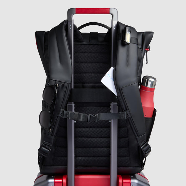 Roll top laptop backpack "Piquadro x Ducati"