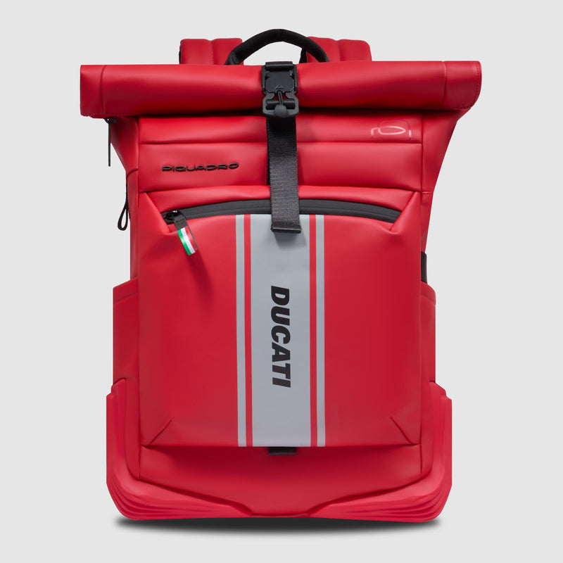 Roll top laptop backpack "Piquadro x Ducati"